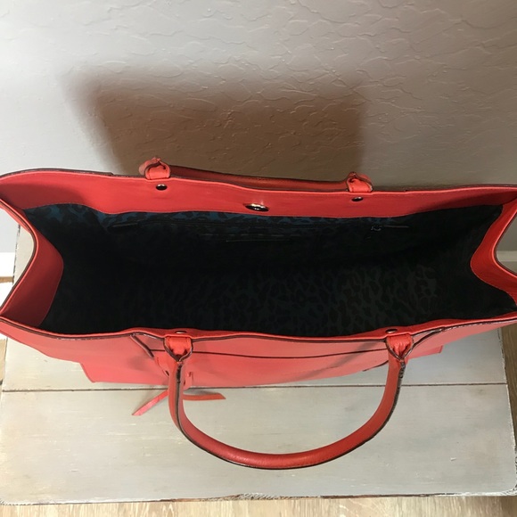 Rebecca Minkoff Large Orange Leather Tote - Picture 4 of 6